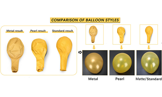 Diferența dintre baloanele mate și baloanele perlate