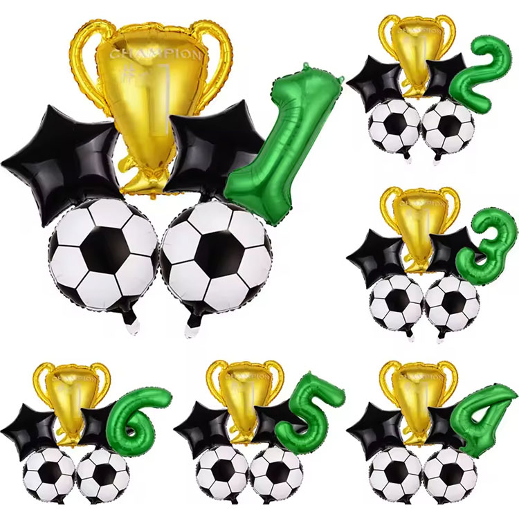 Set de decor pentru petreceri de fotbal digital verde