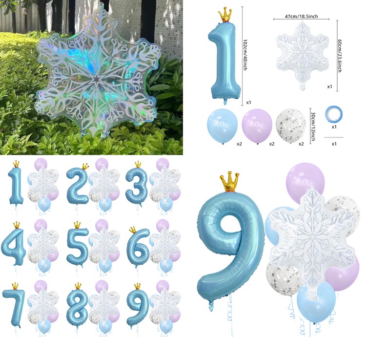 Snowflake foil balloon