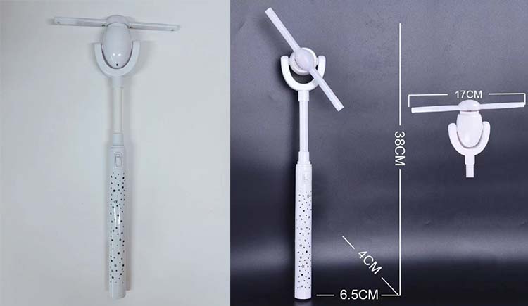 automatic rotating luminous windmill