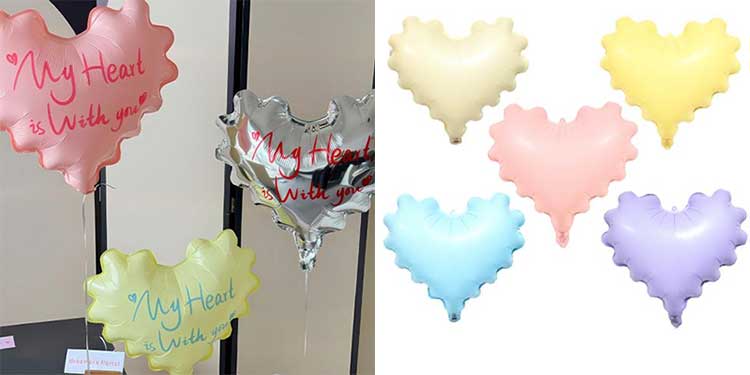 newshine wavy heart shaped balloon
