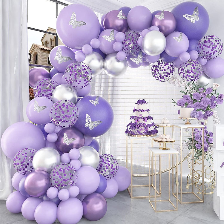 Kit de ghirlande de fluturi cu balon violet