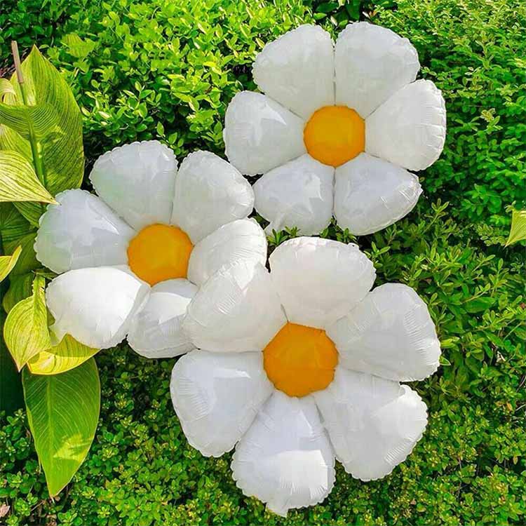 Șase baloane cu folie de margarete petal